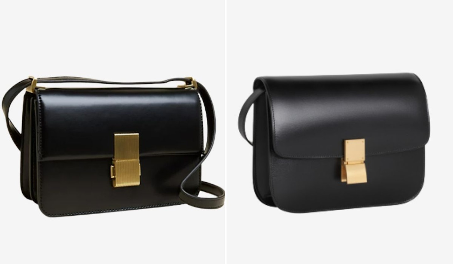 Celine Medium Classic Box Bag - Calfskin Black & M&S Faux Leather Cross Body Bag