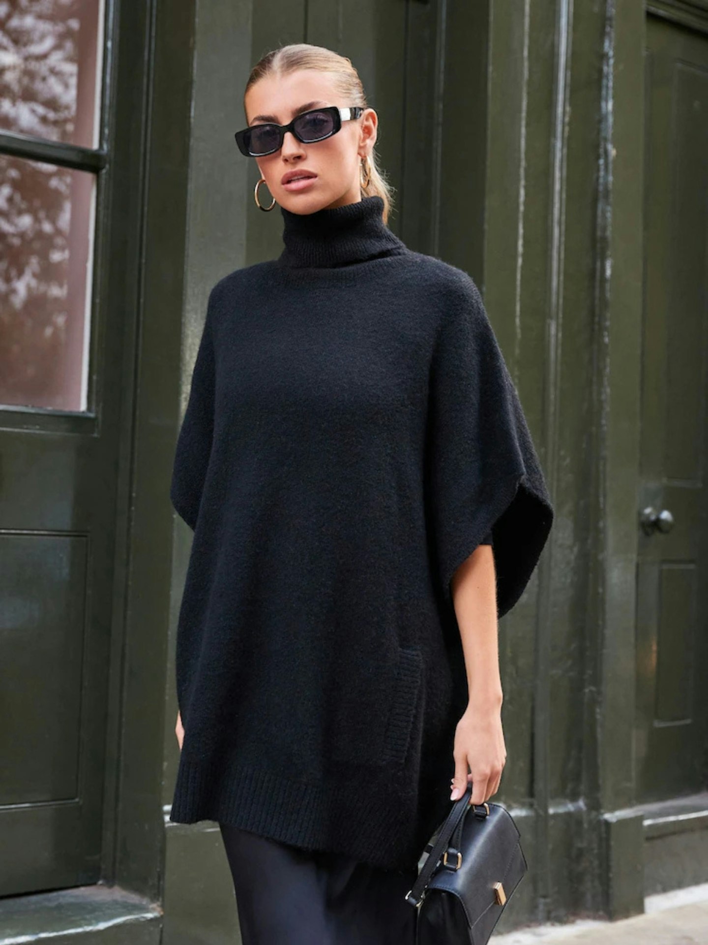 Claudia's Black Poncho Dupe