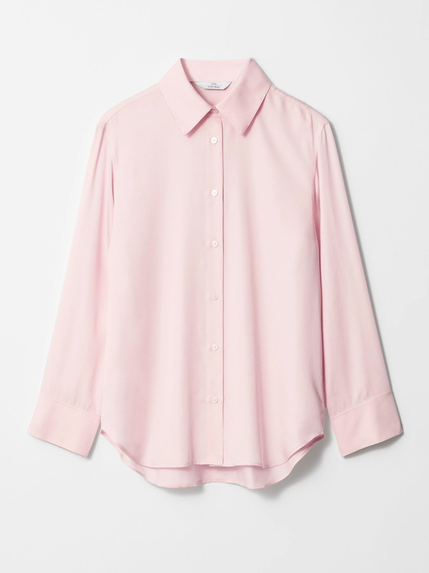 & Other Stories Satin Shirt In Light Pink