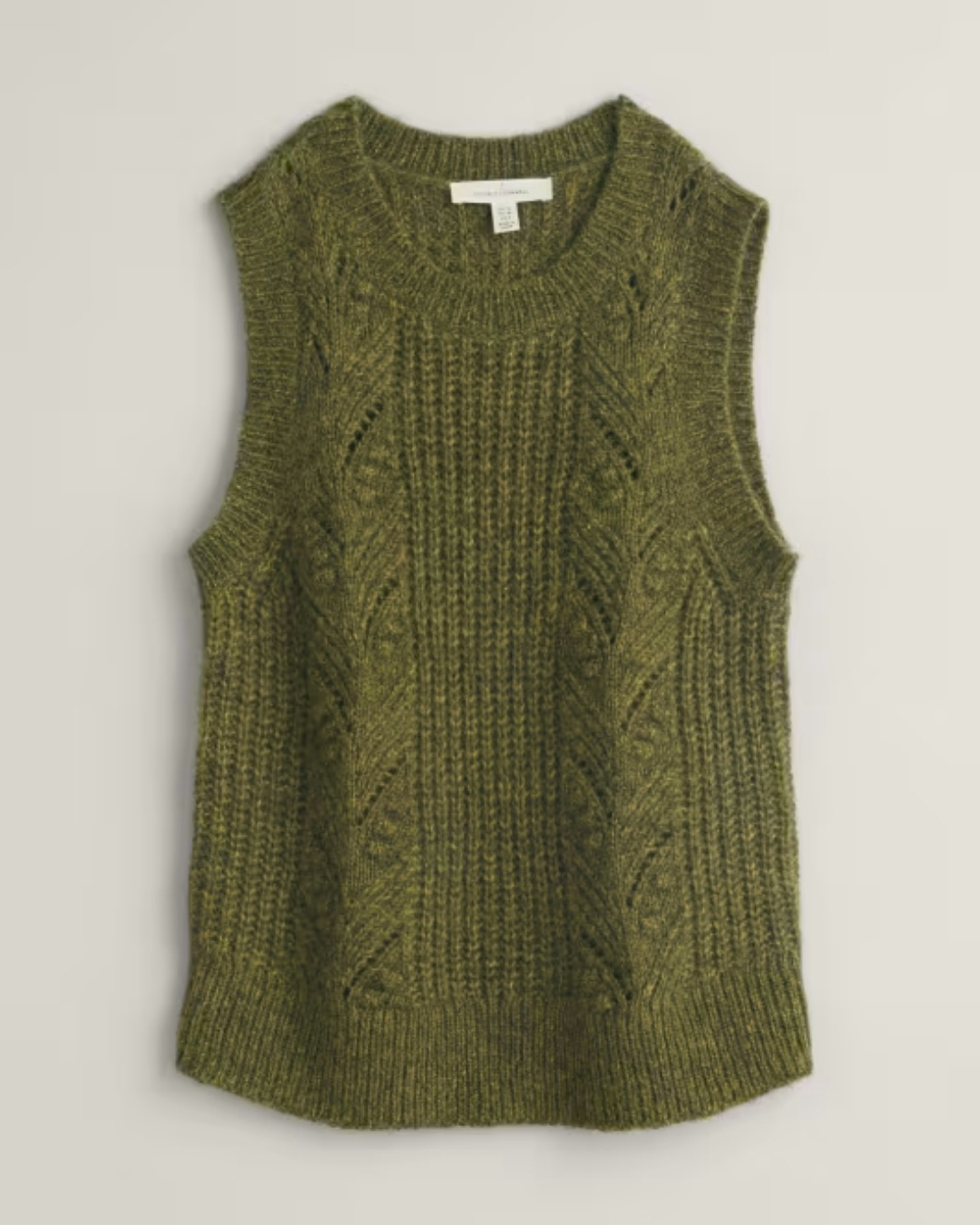 Seasalt Cornwall Sand Thistle Mohair-Blend Vest In Olive