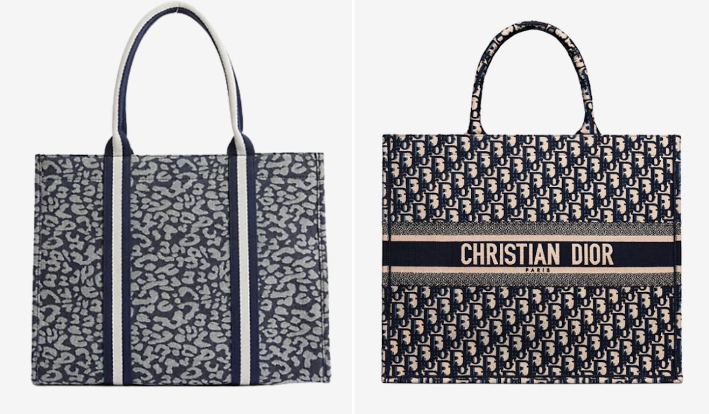 Dior Book Tote & M&S Canvas Printed Tote Bag