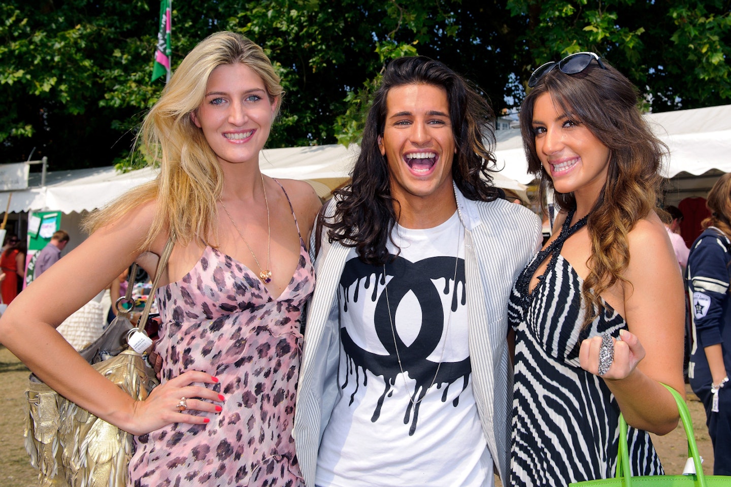 Made in Chelsea's Cheska Hull, Ollie Locke and Gabriella Ellis at MINT Polo In The Park