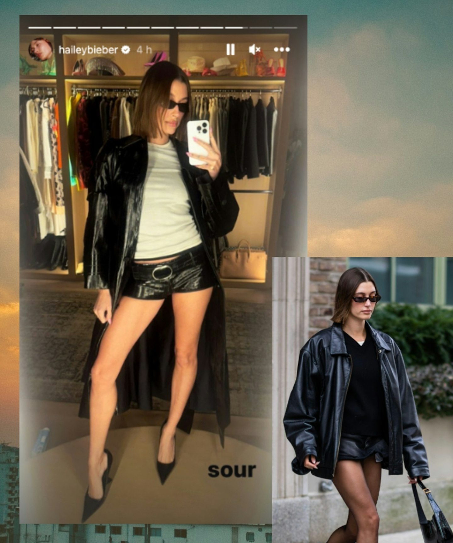 Hailey's Double Leather Sour Look