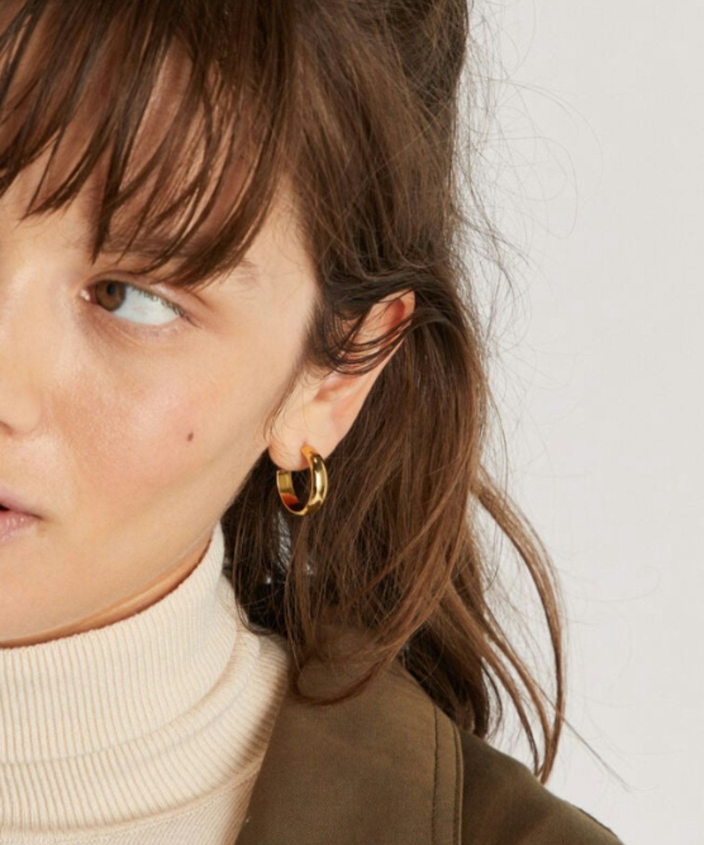 14CT Gold-Plated Small Chunky Hoops