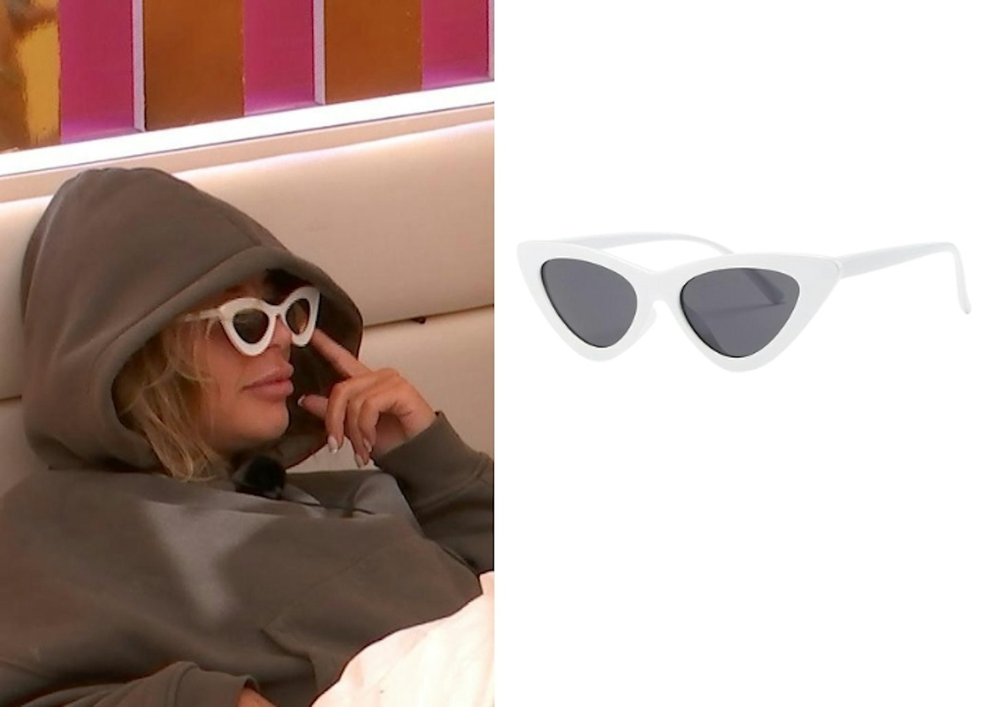 Elma Pazara's White Cat Eye Sunglasses