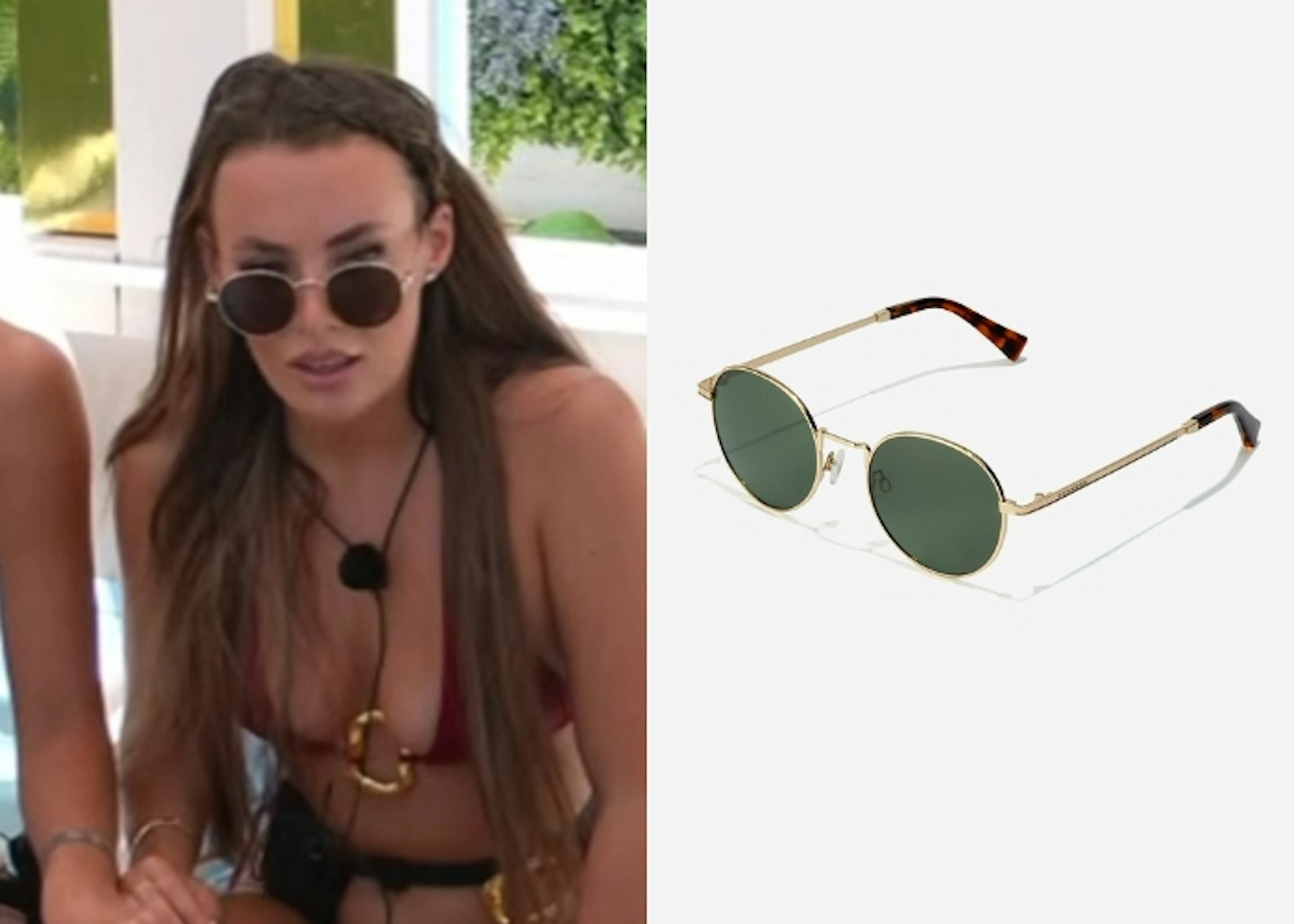 Harriet Blackmore's Round Gold Frame Sunglasses