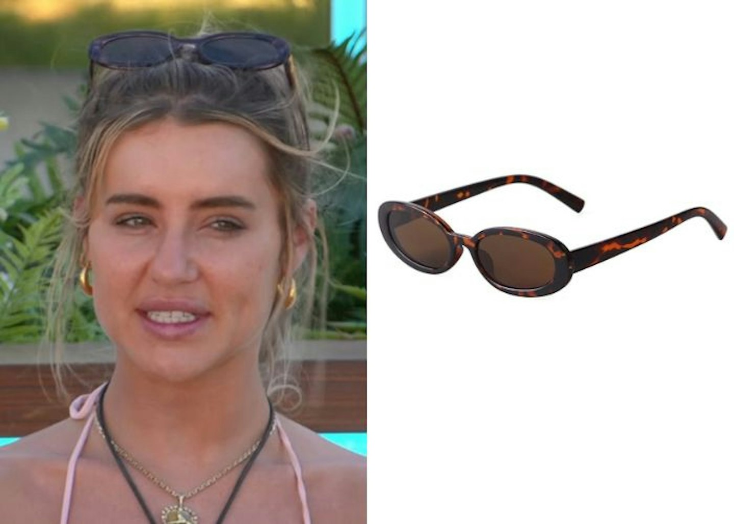 Tina Stinnes' Round Tortoiseshell Sunglasses