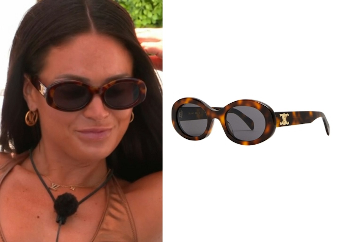 Olivia Hawkins' Celine Tortoiseshell Sunglasses