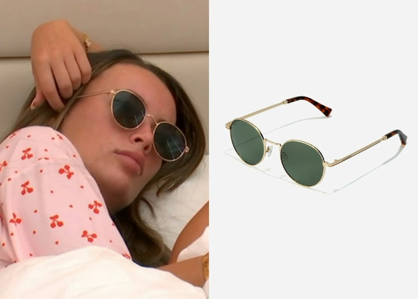 Harriet Blackmore's Round Gold Frame Sunglasses