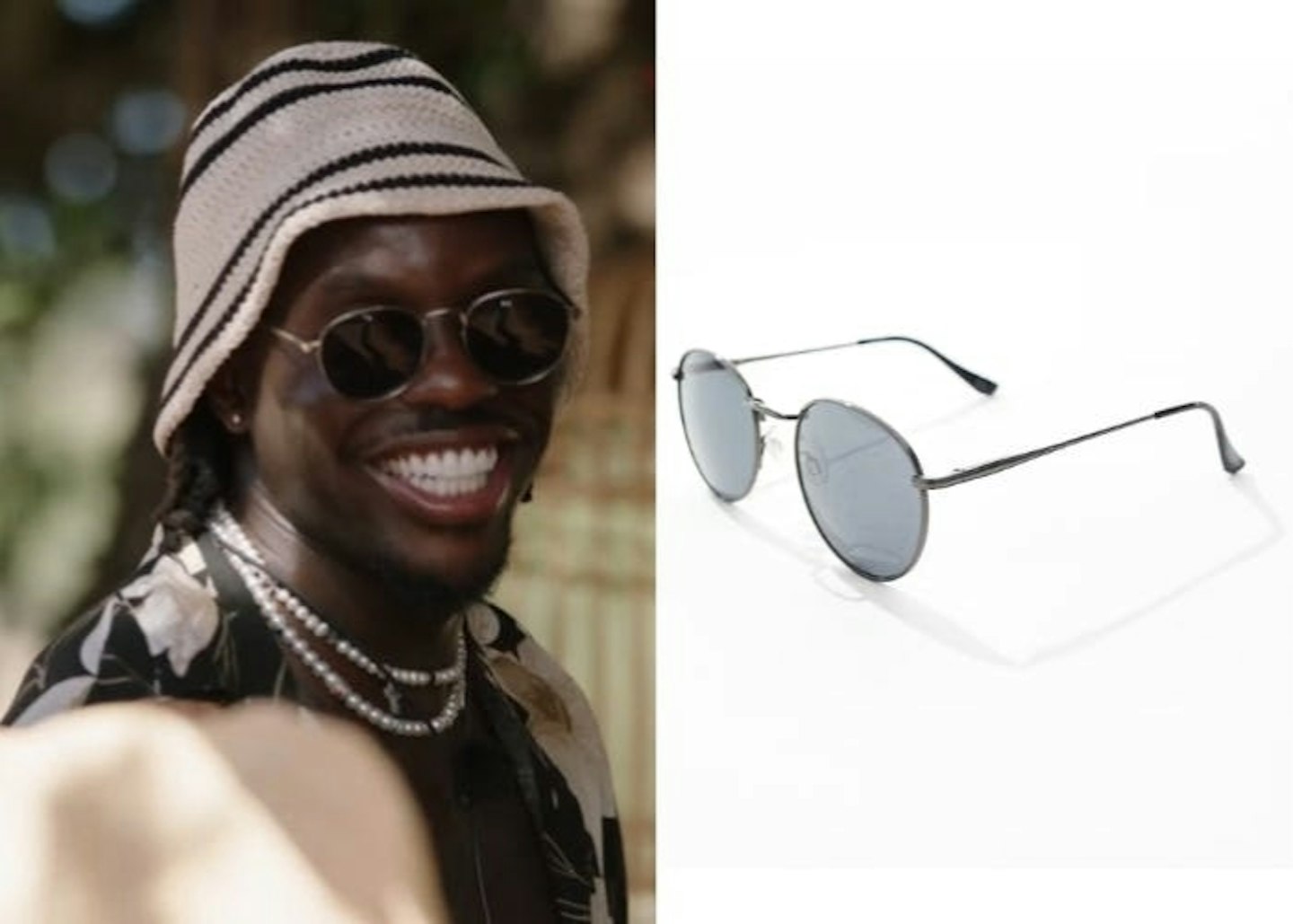 Dejon Noel-Williams' Round Silver Sunglasses