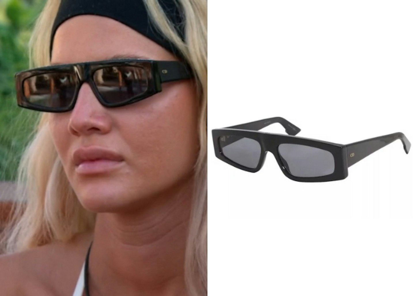 Grace Jackson's Black Dior Visor Sunglasses