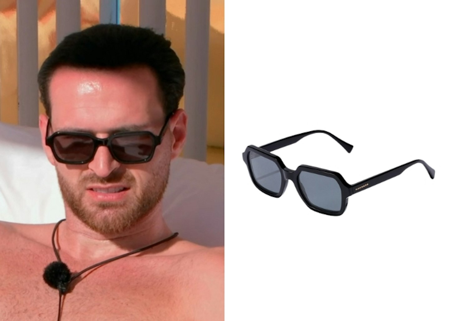 Ronnie Vint's Black Square Frame Sunglasses