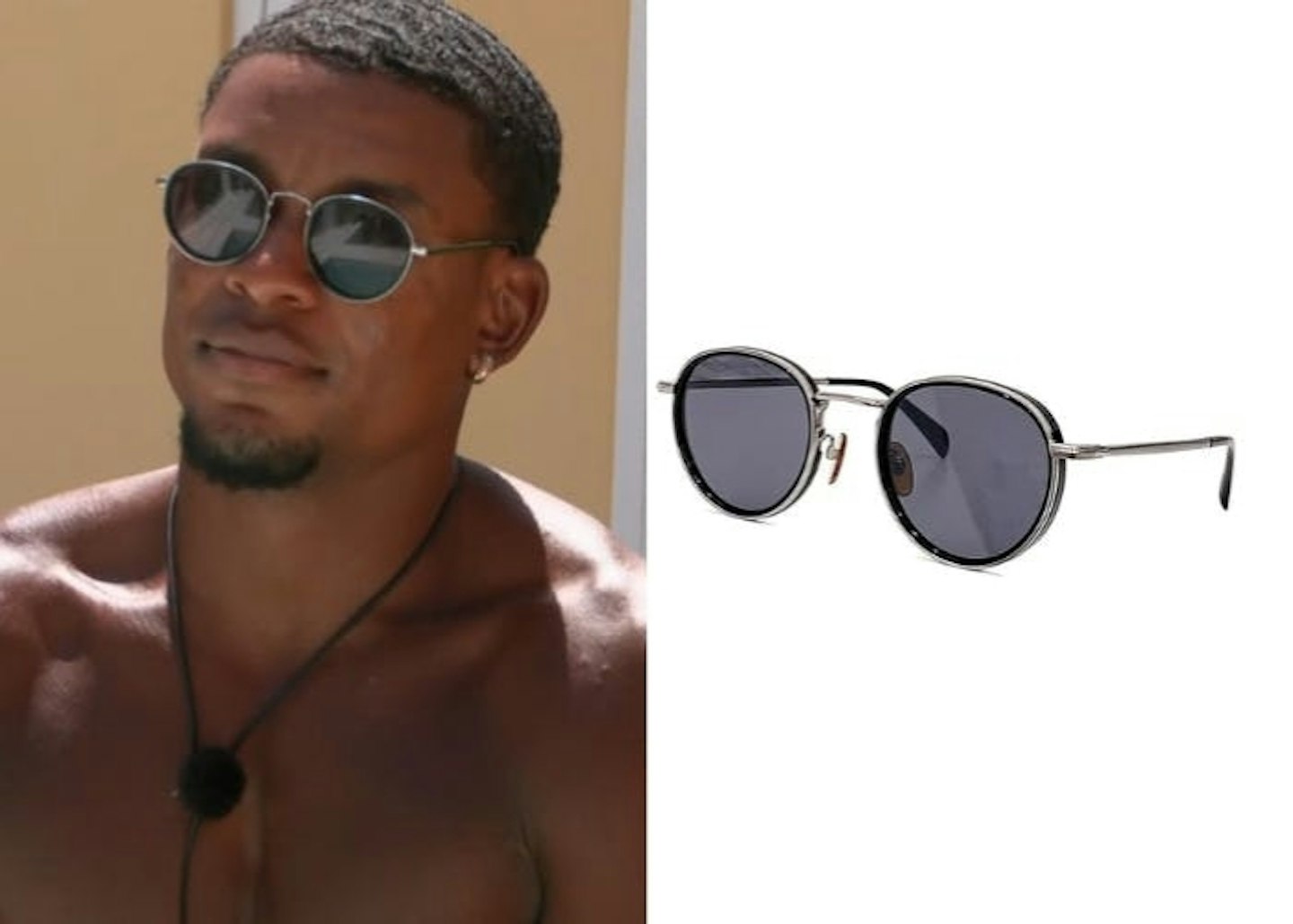 Cach Mirjah Mercer's Silver Rounded Sunglasses