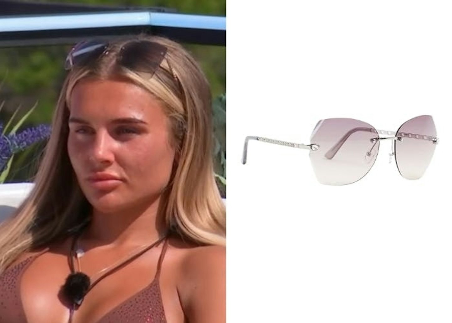 Poppy Harrison's Rimless Butterfly Sunglasses