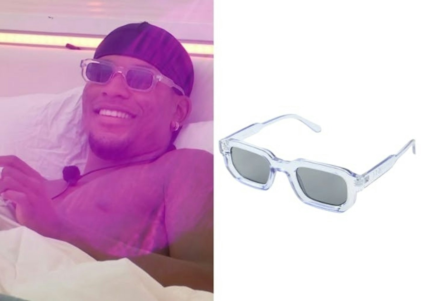 Cach Mirjah Mercer's Clear Rectangular Sunglasses