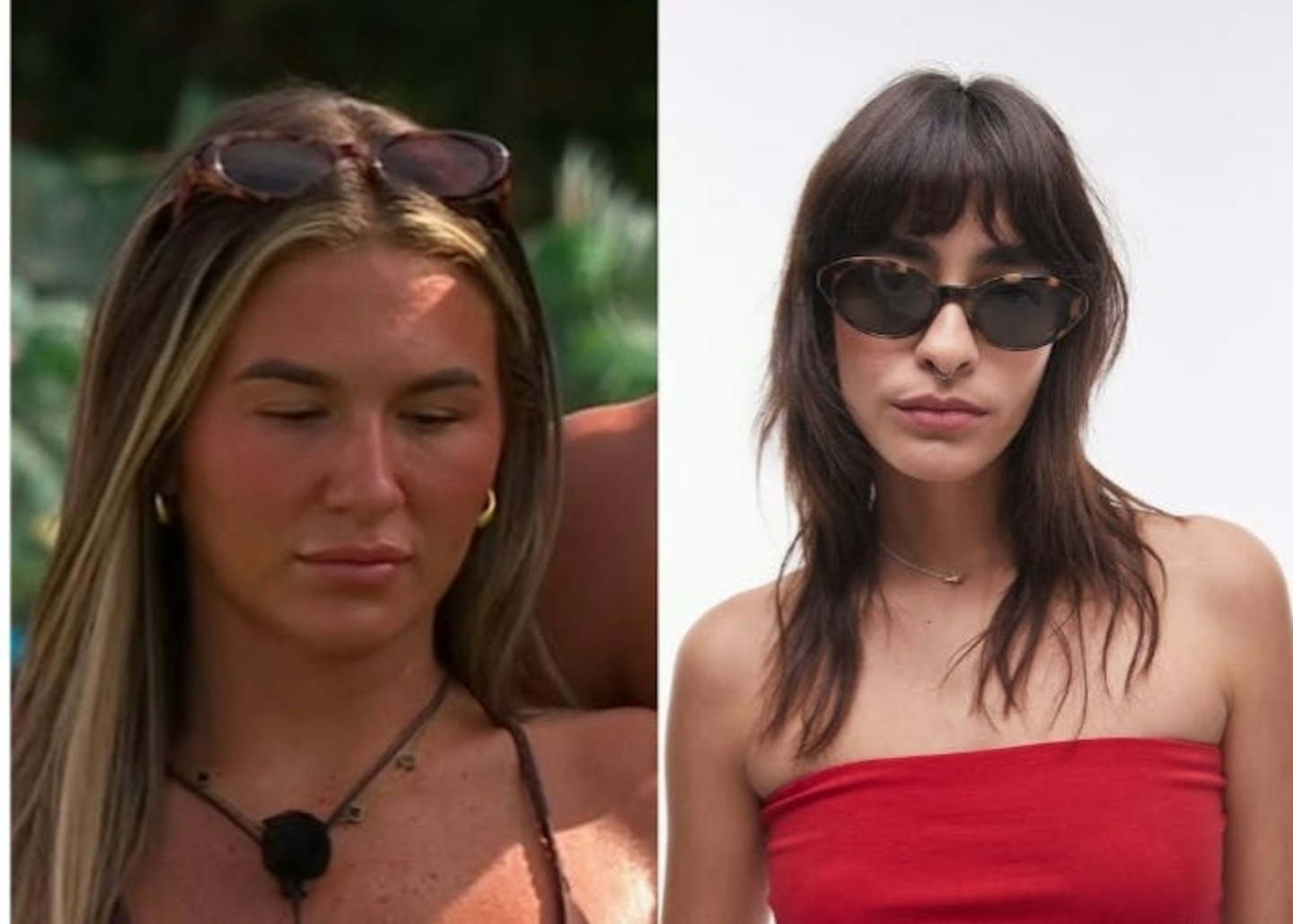Angel Swift's Thin Oval Tortoiseshell Sunglasses