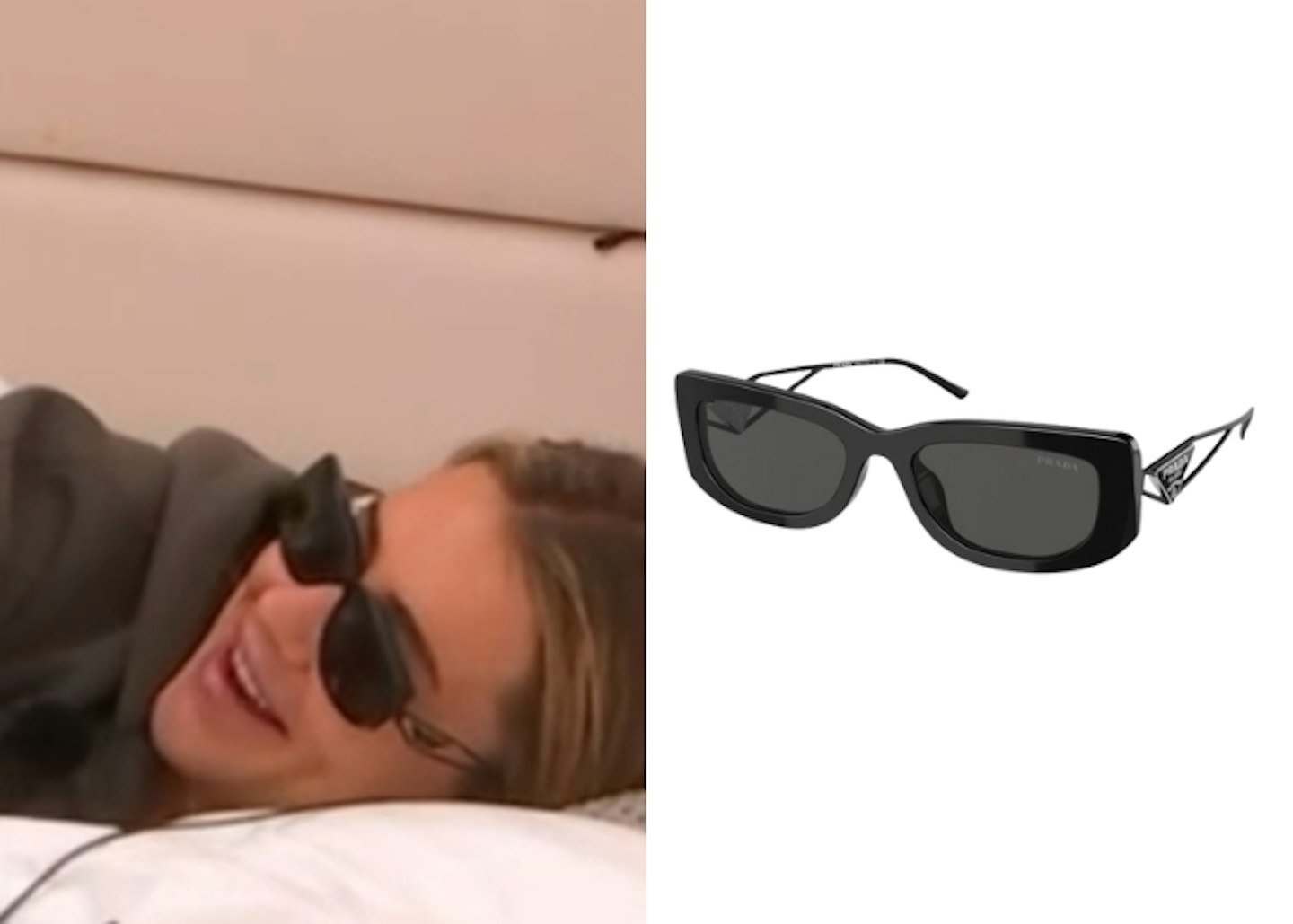 Tina Stinnes Metal Frame Prada Sunglasses