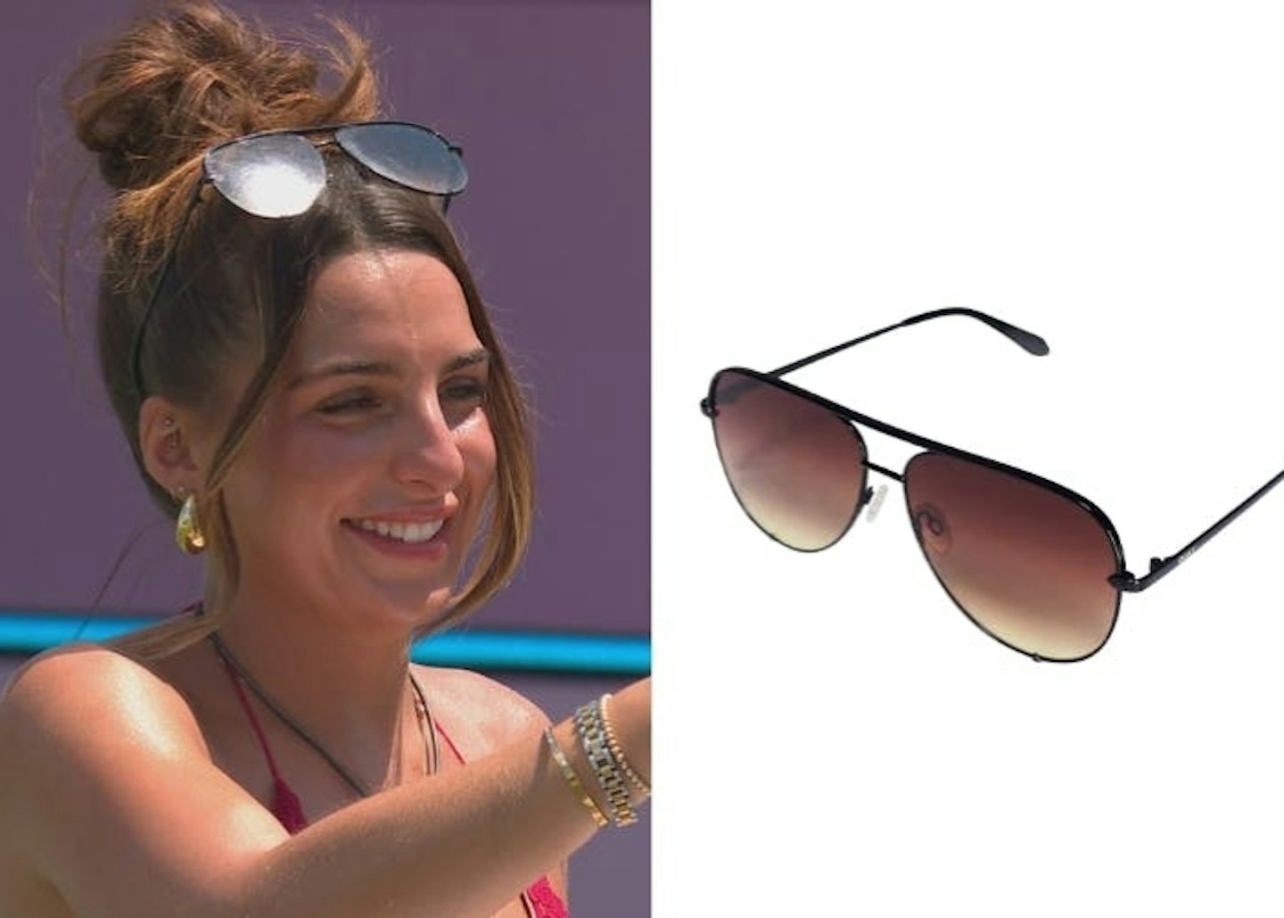 Toni Laites' Quay Aviator Sunglasses