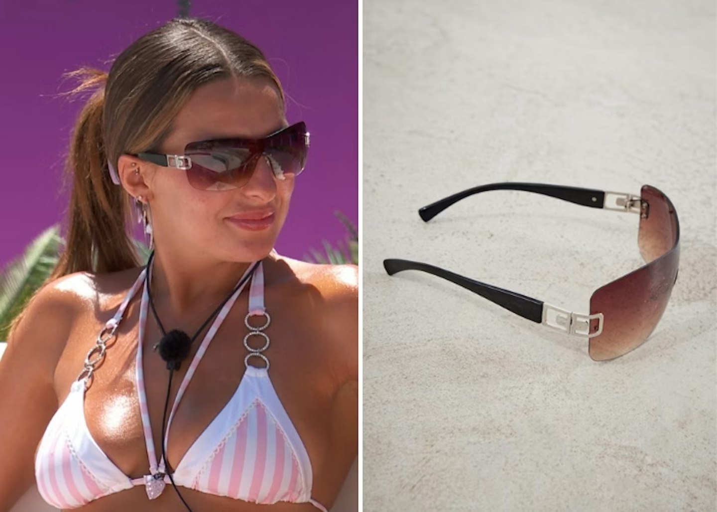 Toni Laites' Brown Cut Out Detail Sunglasses