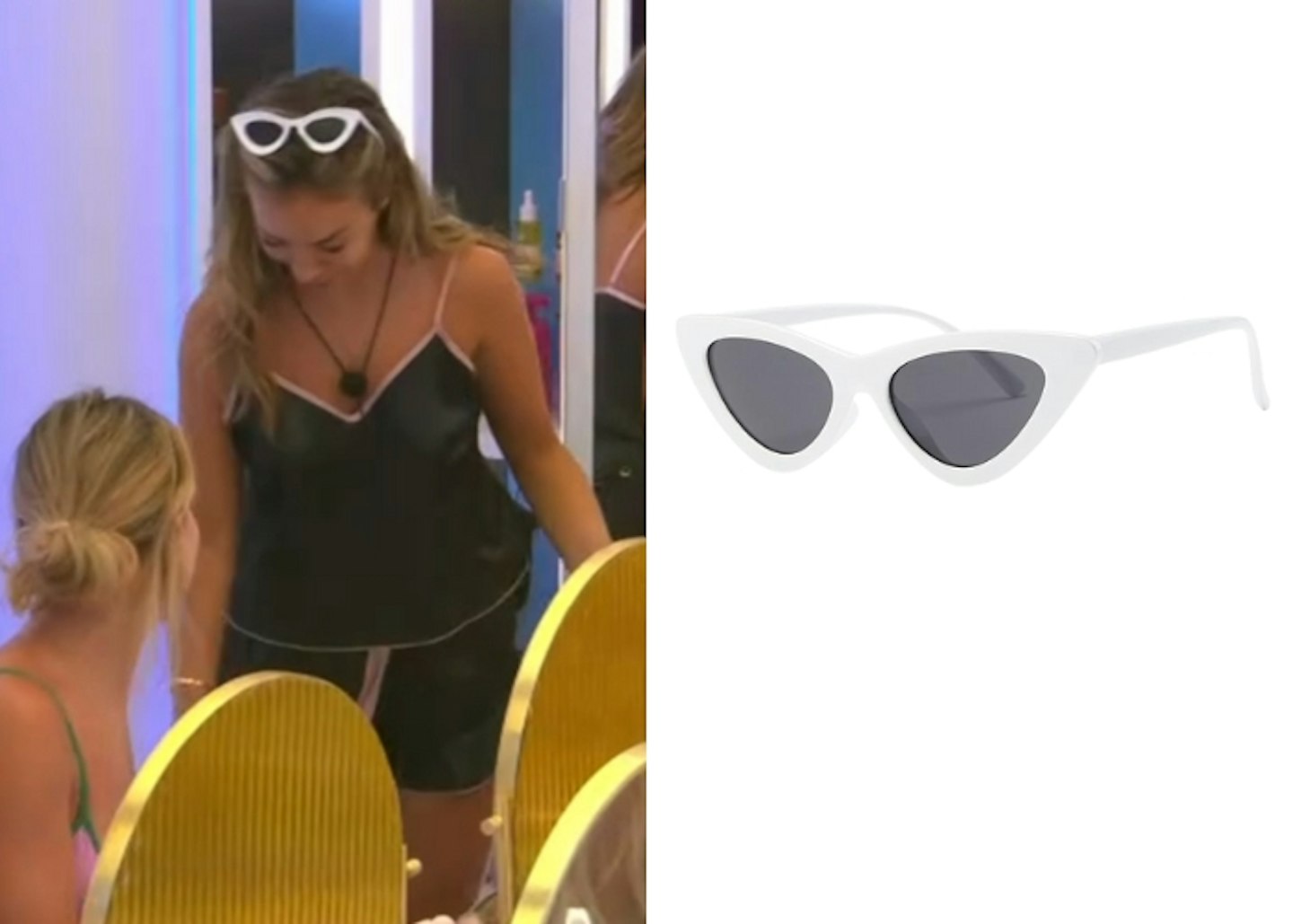 Elma Pazara's White Cat Eye Sunglasses