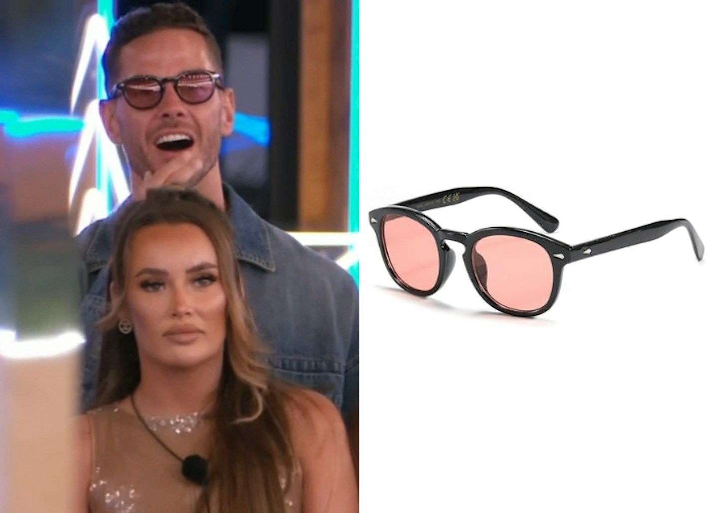 Scott Thomas' Black Frame Red Lenses Sunglasses