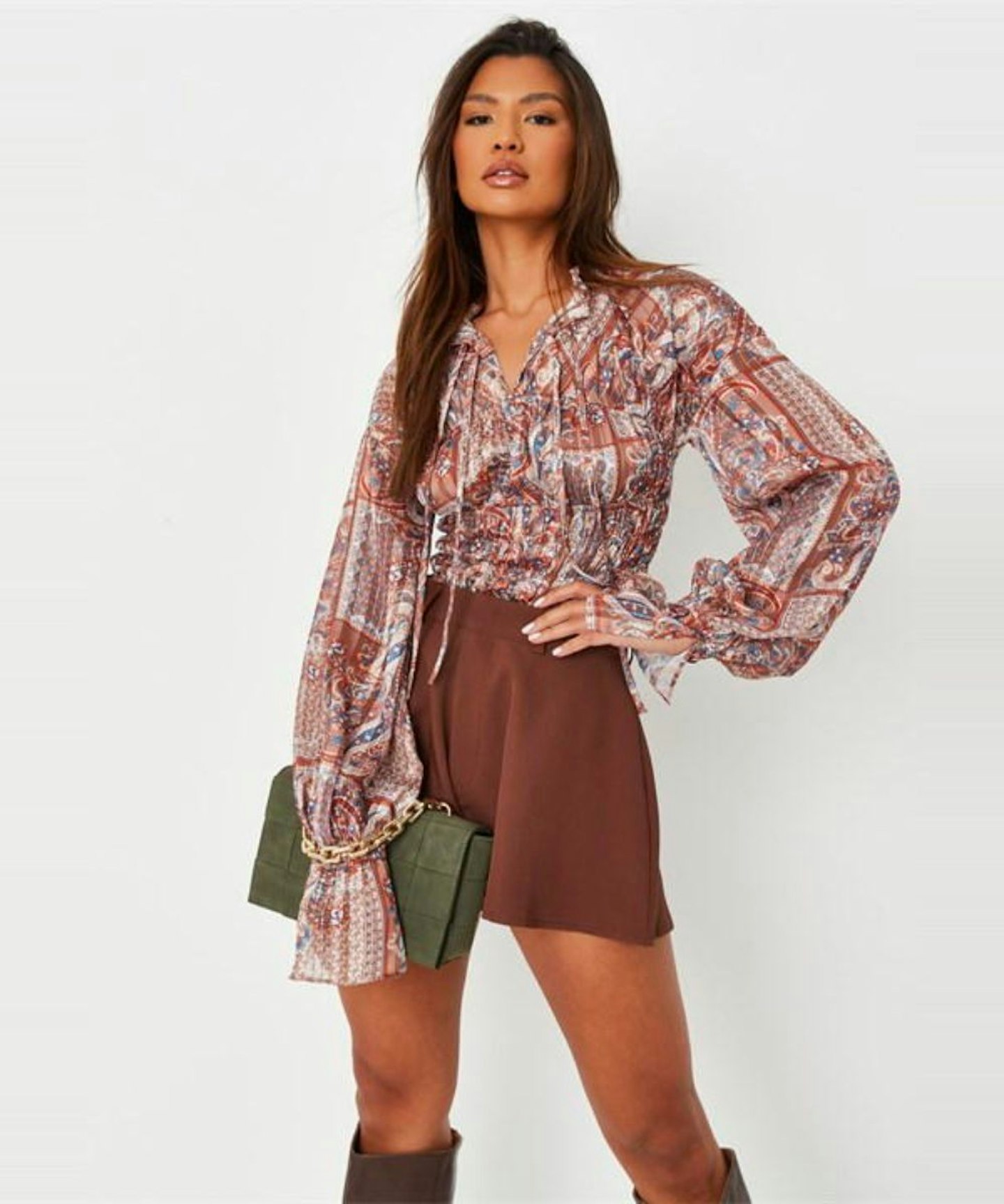 Missguided paisley print oxford shirt