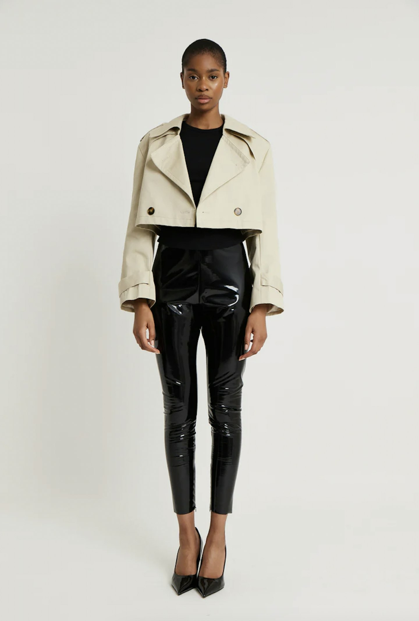 Cropped Cotton Trench
