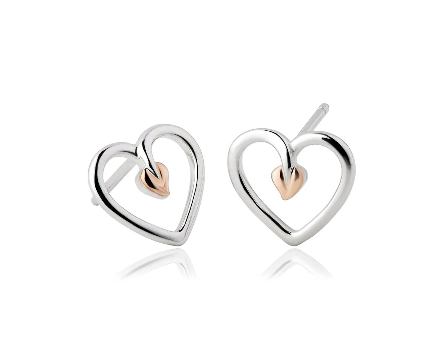 Clogau Tree of Life Heart Stud Earrings