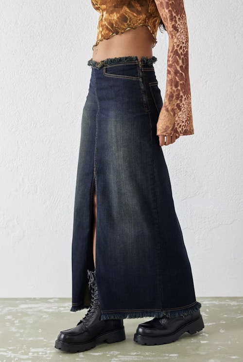 Denim midi skirts are back! Here are our favourites from the high ...