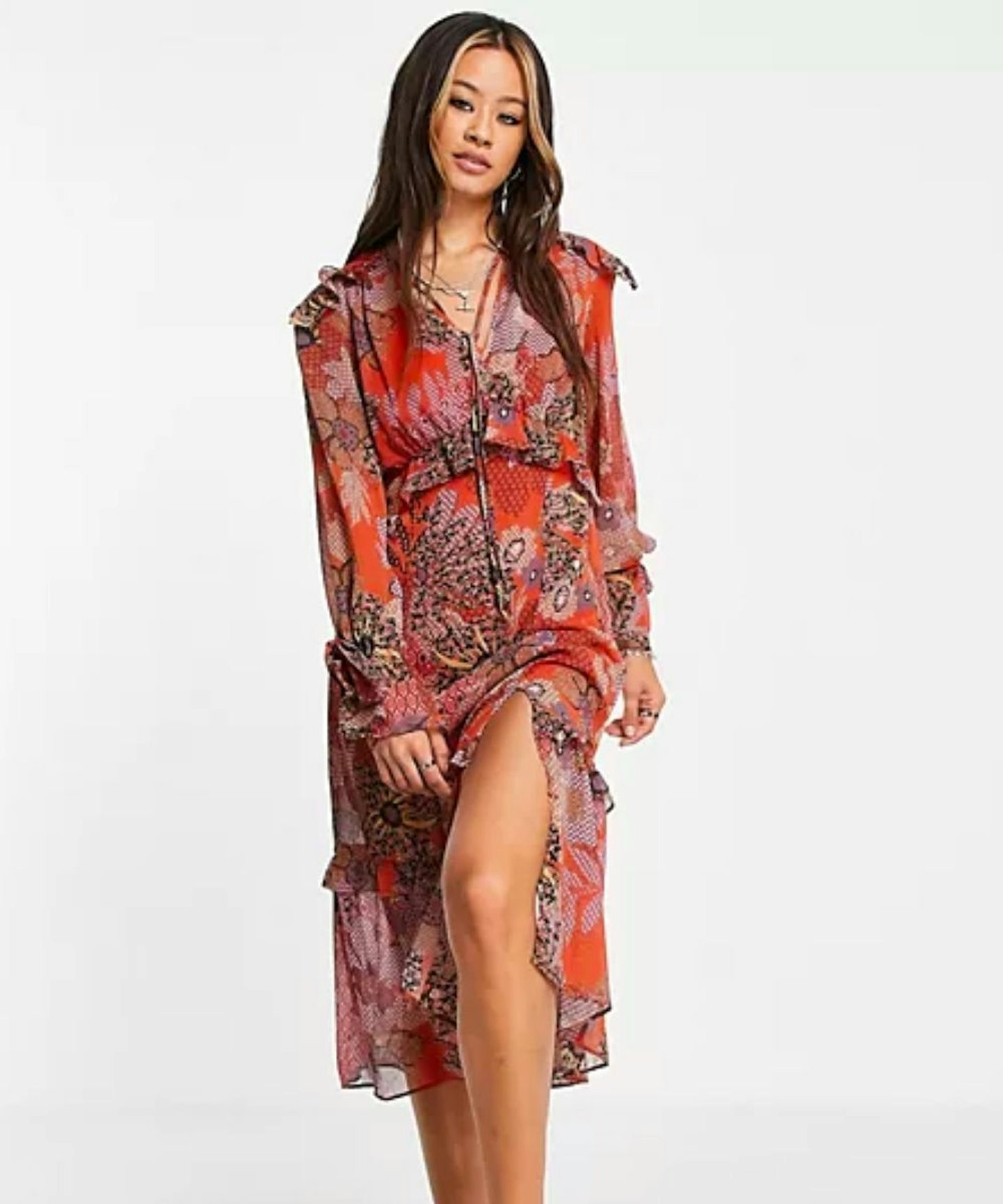 WS Topshop retro boho maxi dress