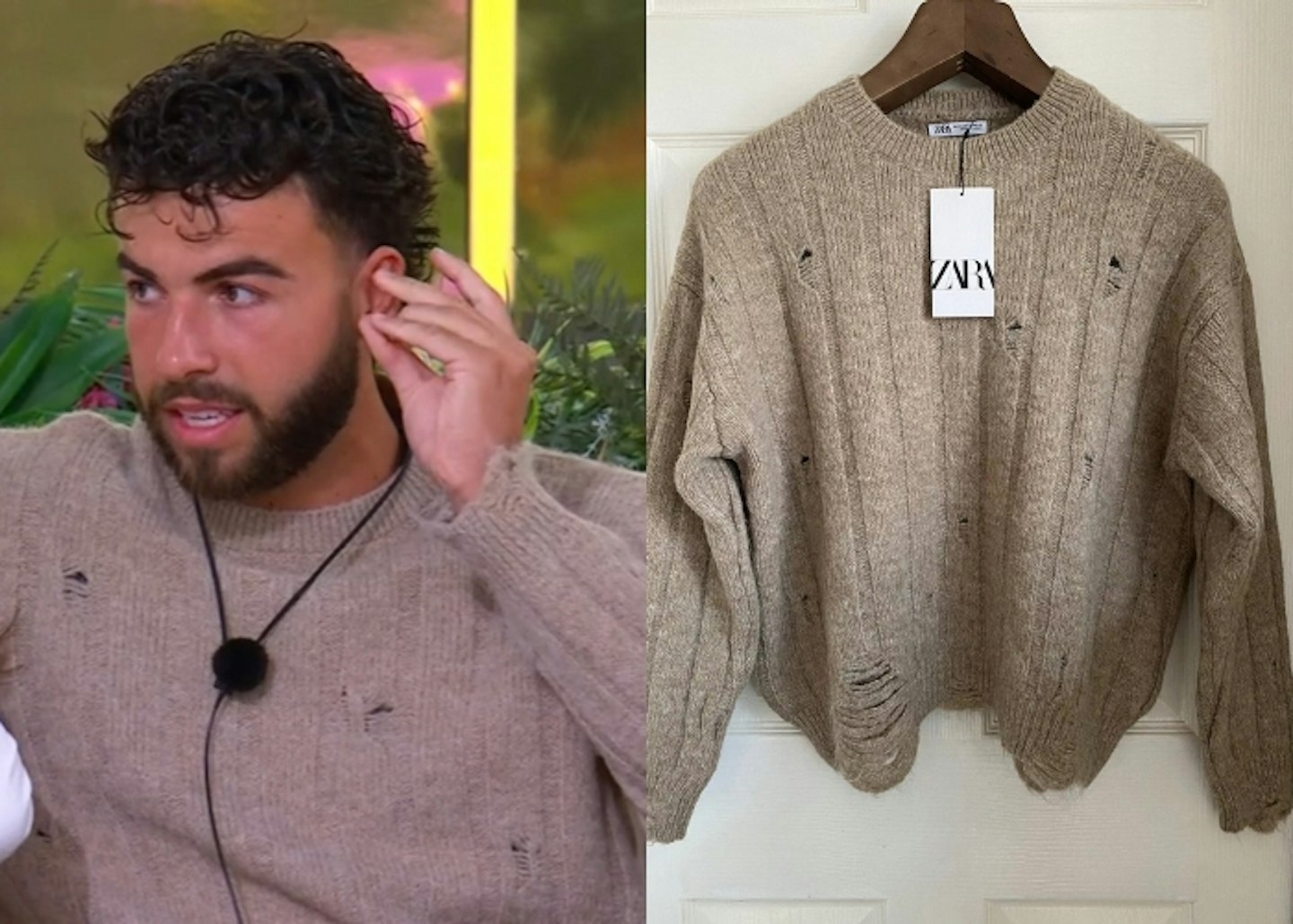 Sammy Root's Distressed Beige Jumper