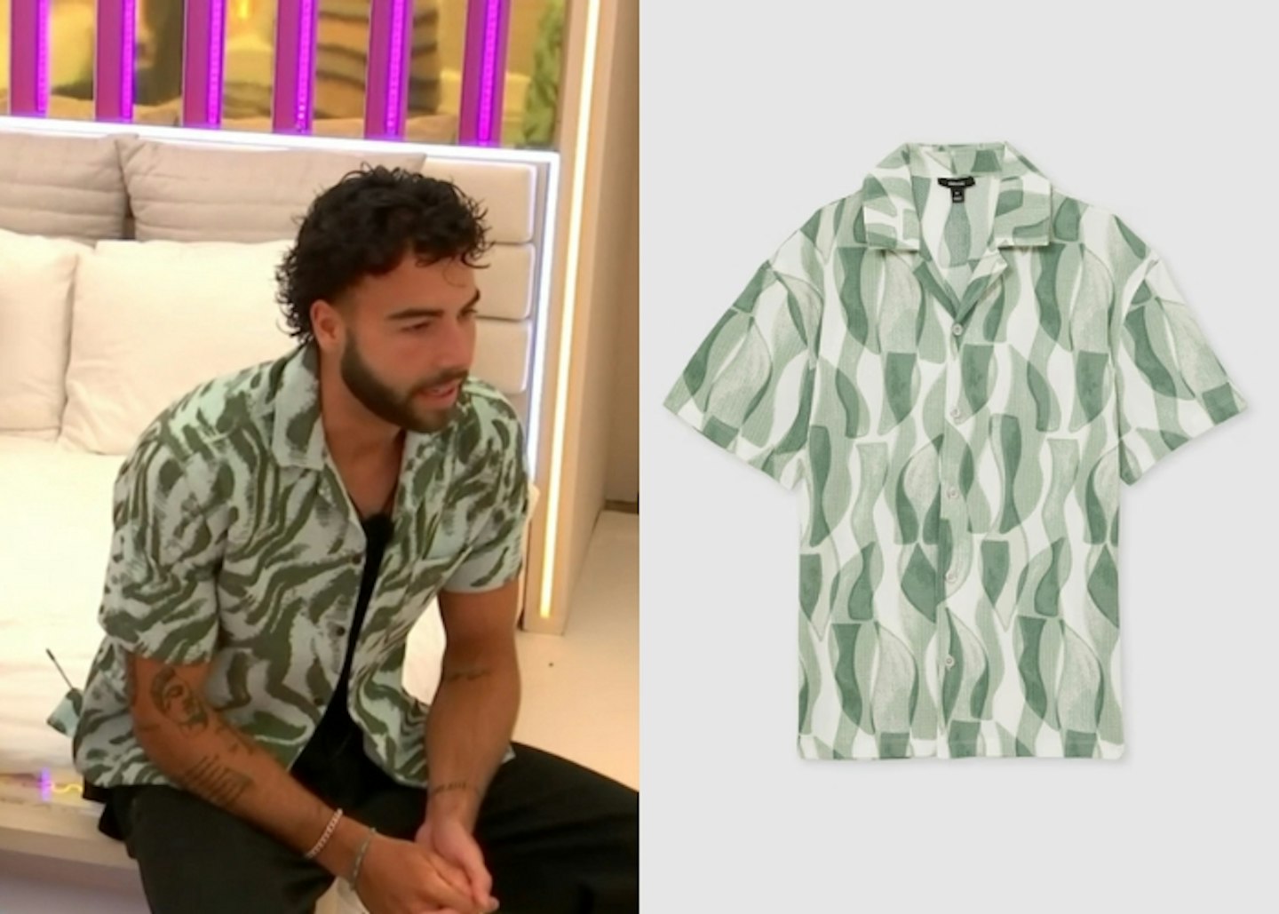 Sammy Root's Green Printed Shirt