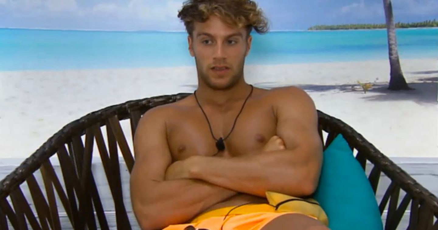 Max Morley in the Love Island Beach Hut