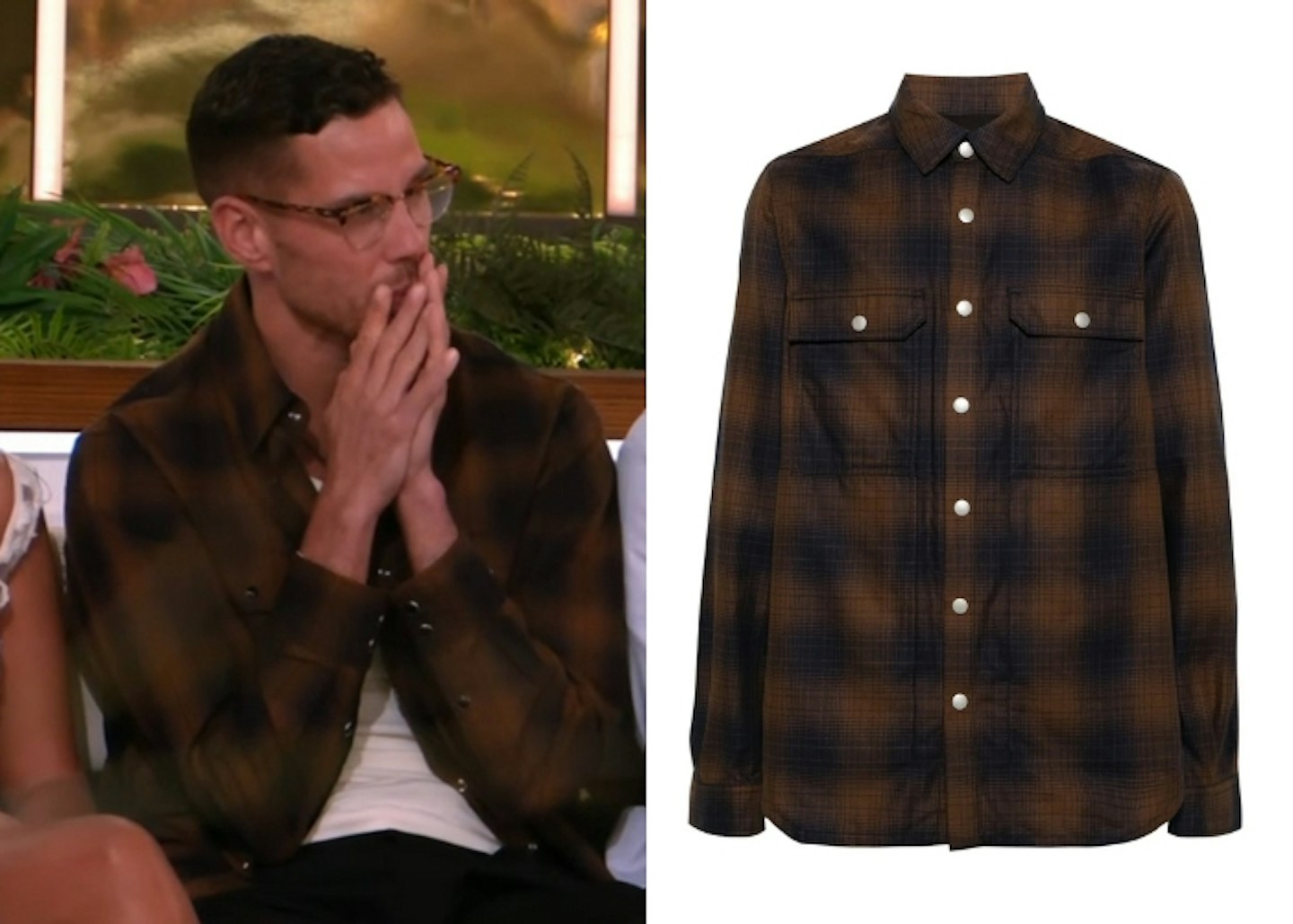 Scott Thomas' Brown Checkered Shirt