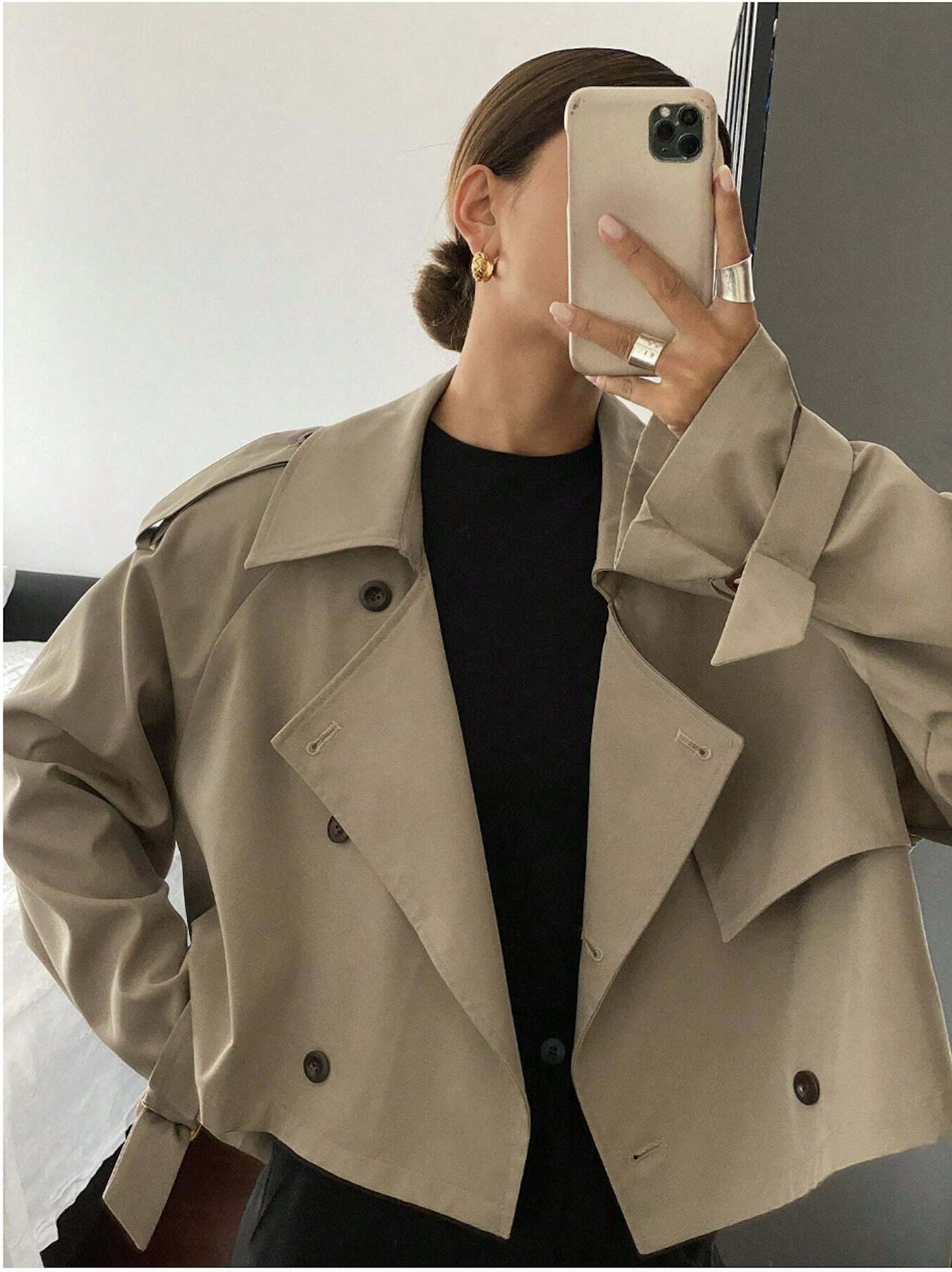 Shein short casual trench coat