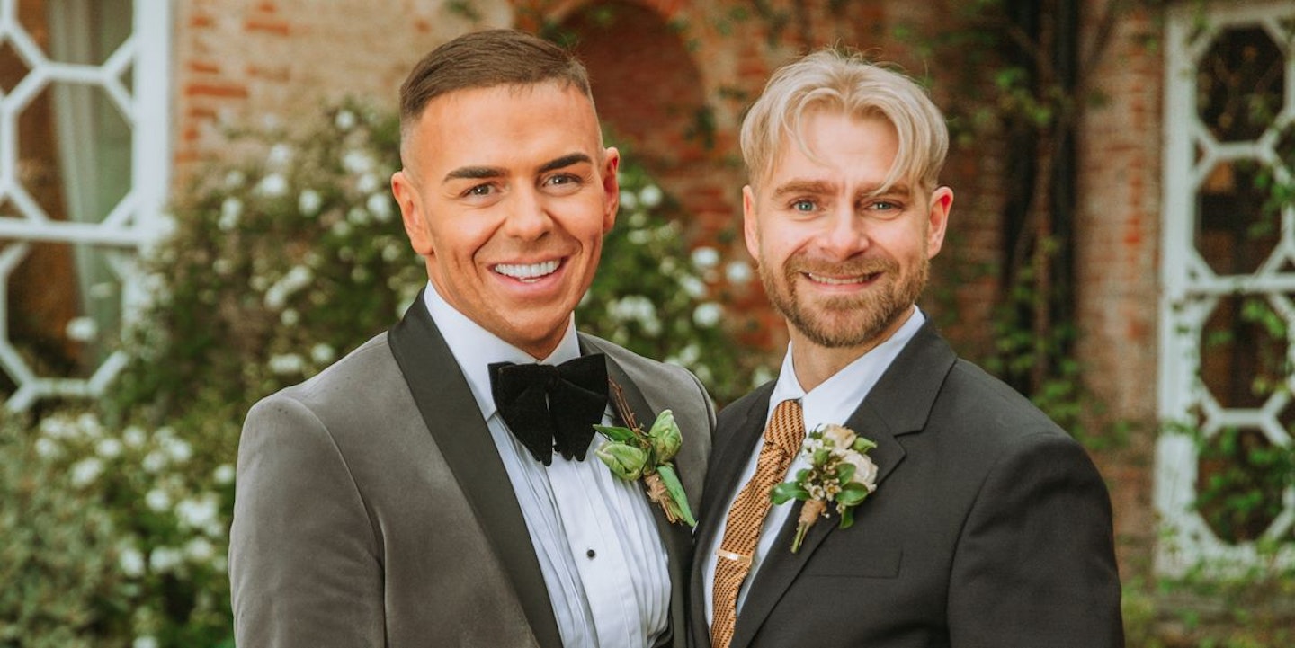 Thomas and Adrian on the wedding day on Married At First Sight UK