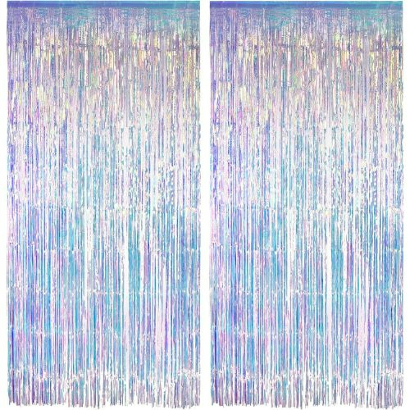 Iridescent Party Streamers Backdrop