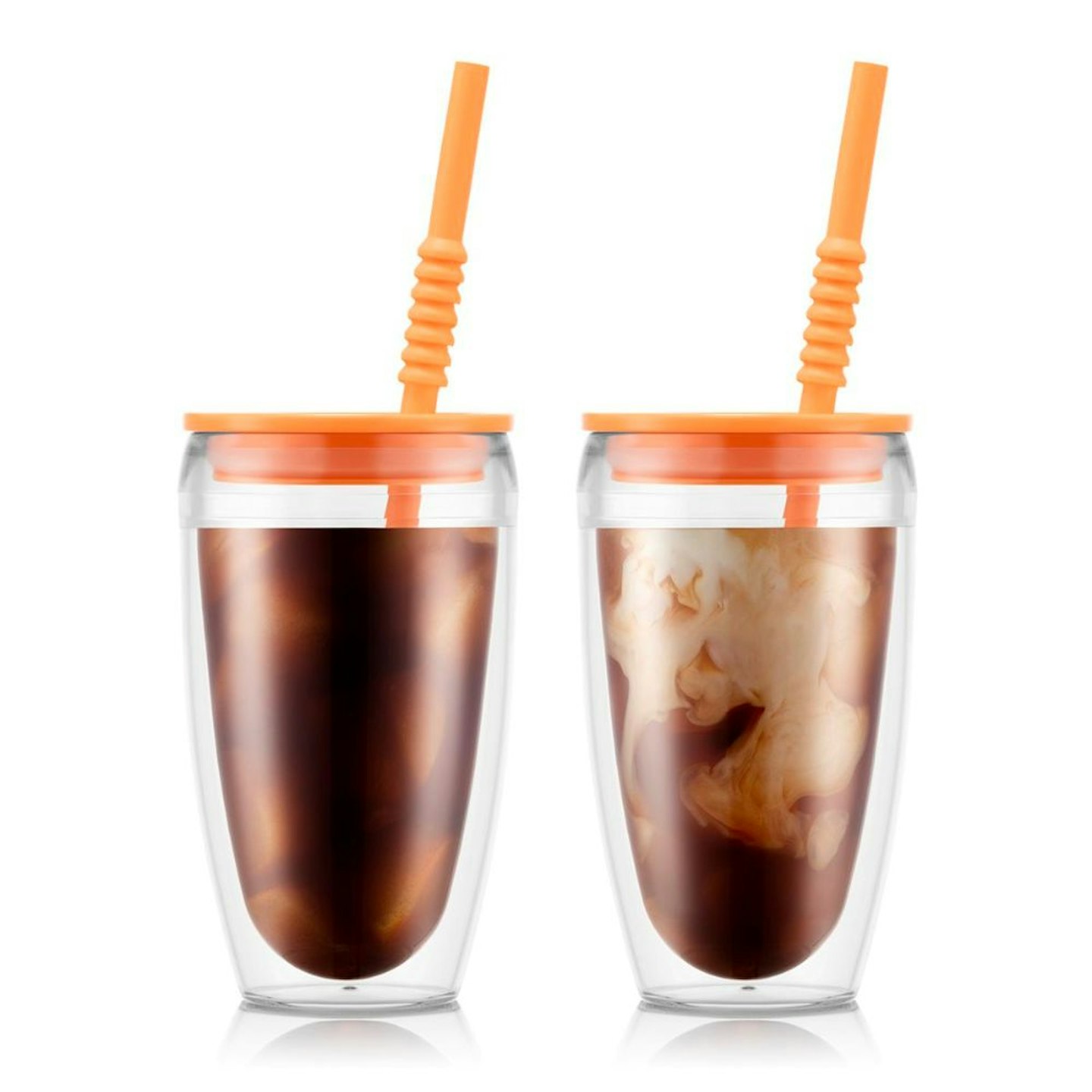 Bodum double wall tumbler with lid & straw