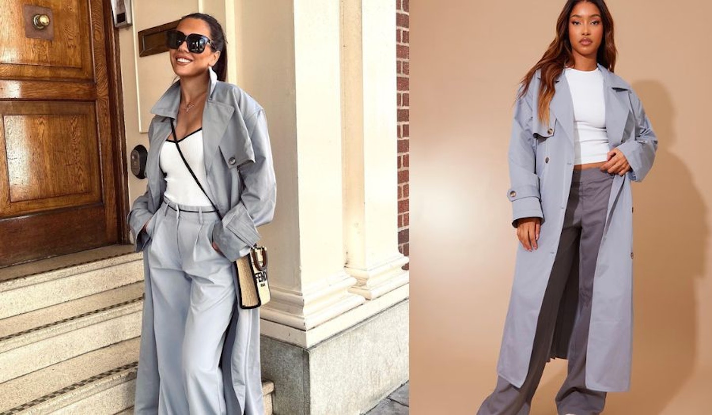 Gemma's Grey Trench and Trousers