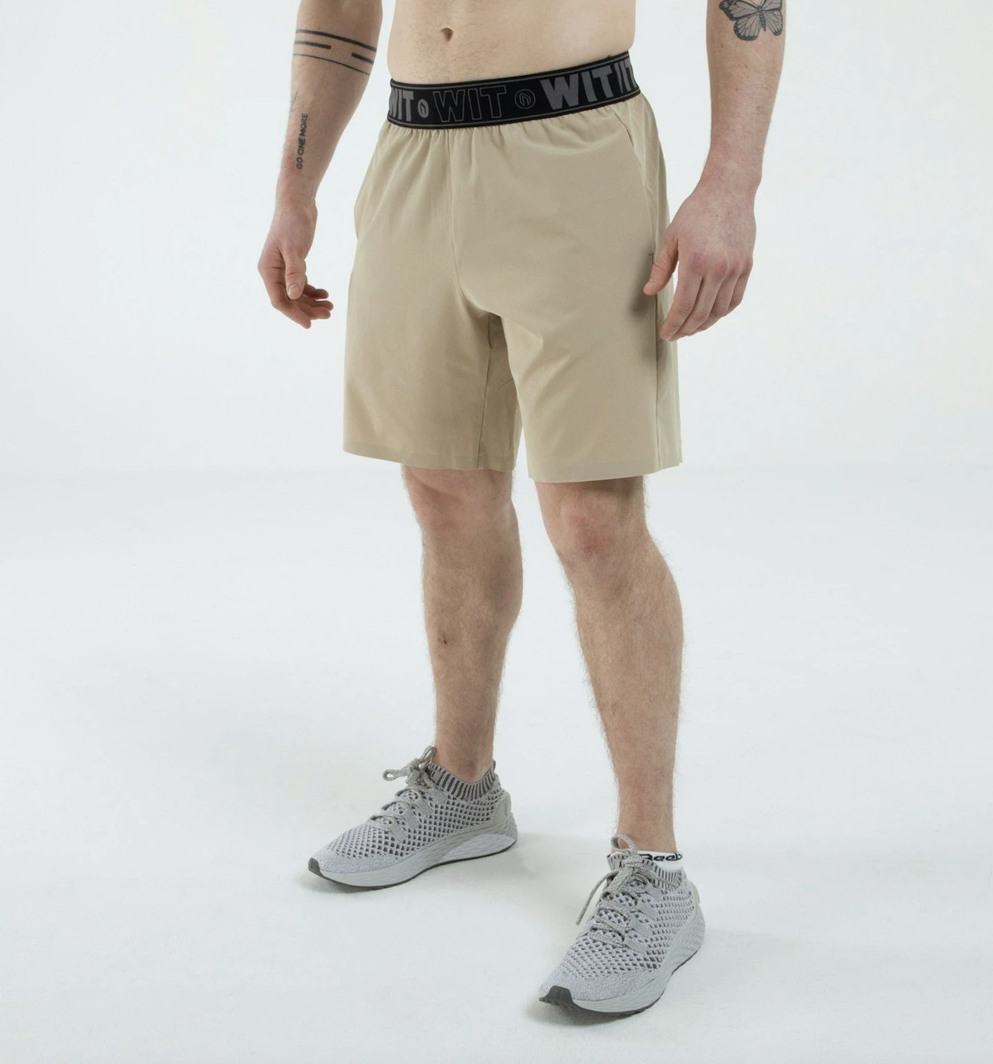 WIT Lightweight Woven Shorts In Cream