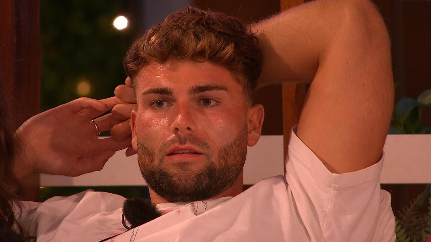 Tom Clare from Love Island looking concerned