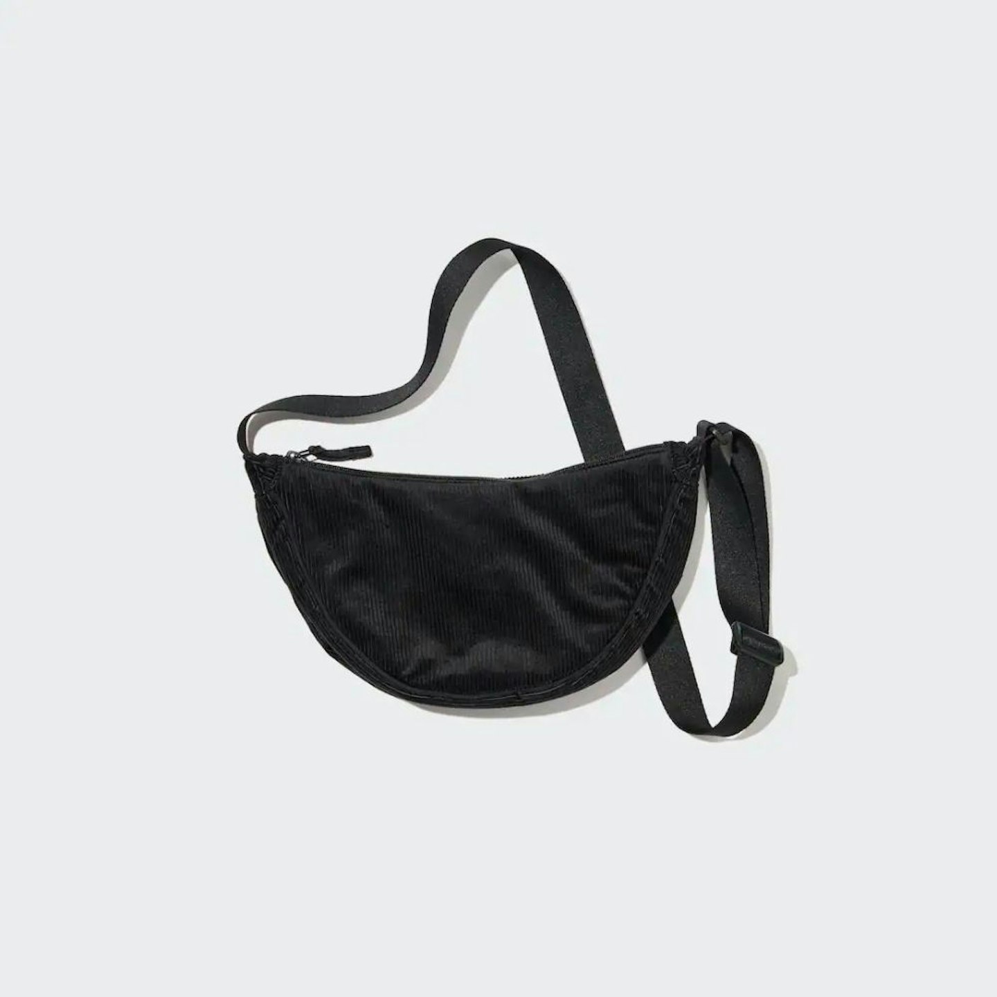 Uniqlo Round Mini Shoulder Bag (Corduroy) in Black