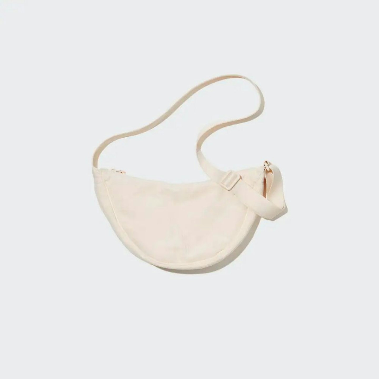 Uniqlo Round Mini Shoulder Bag (Corduroy) in Off White