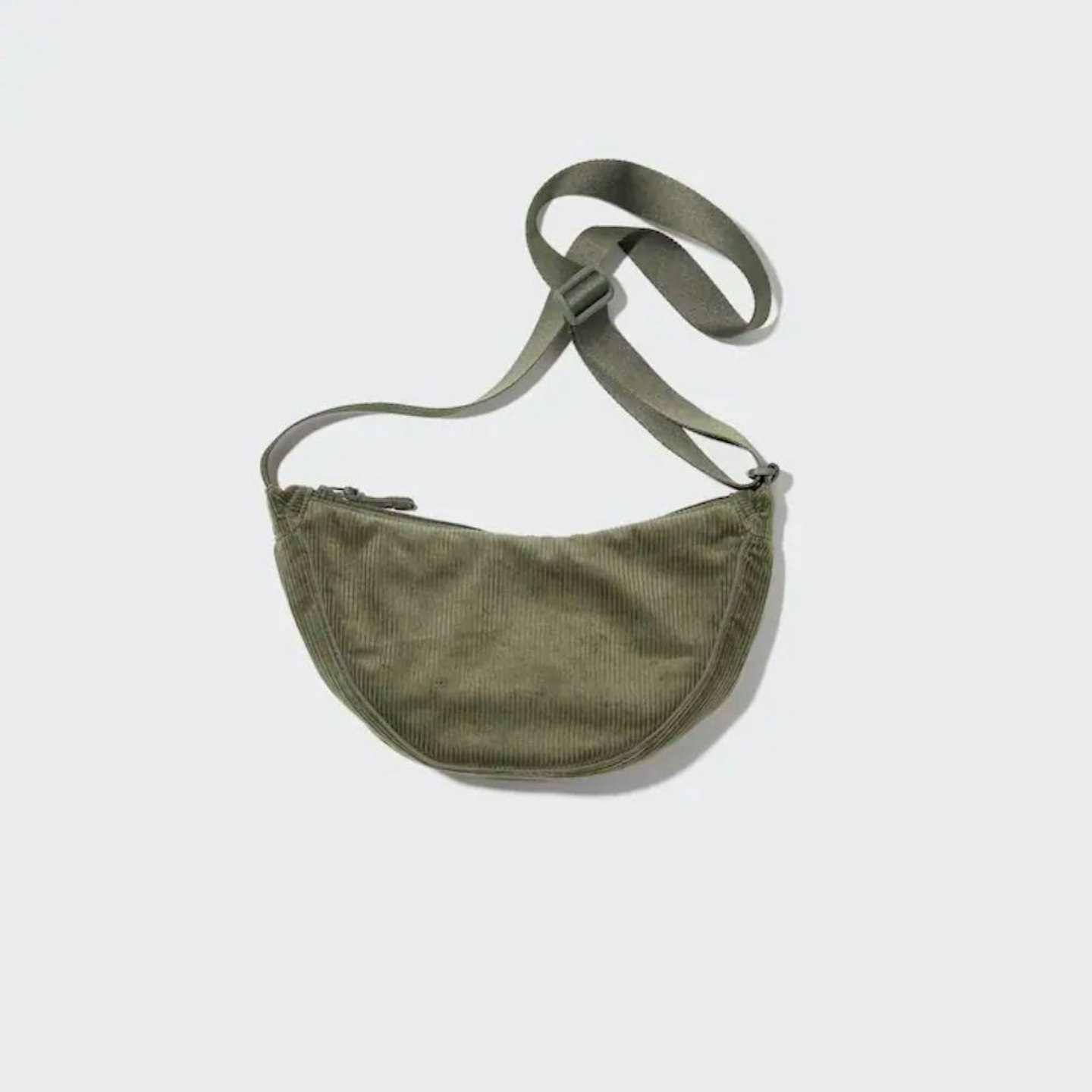 Uniqlo Round Mini Shoulder Bag (Corduroy) in Olive
