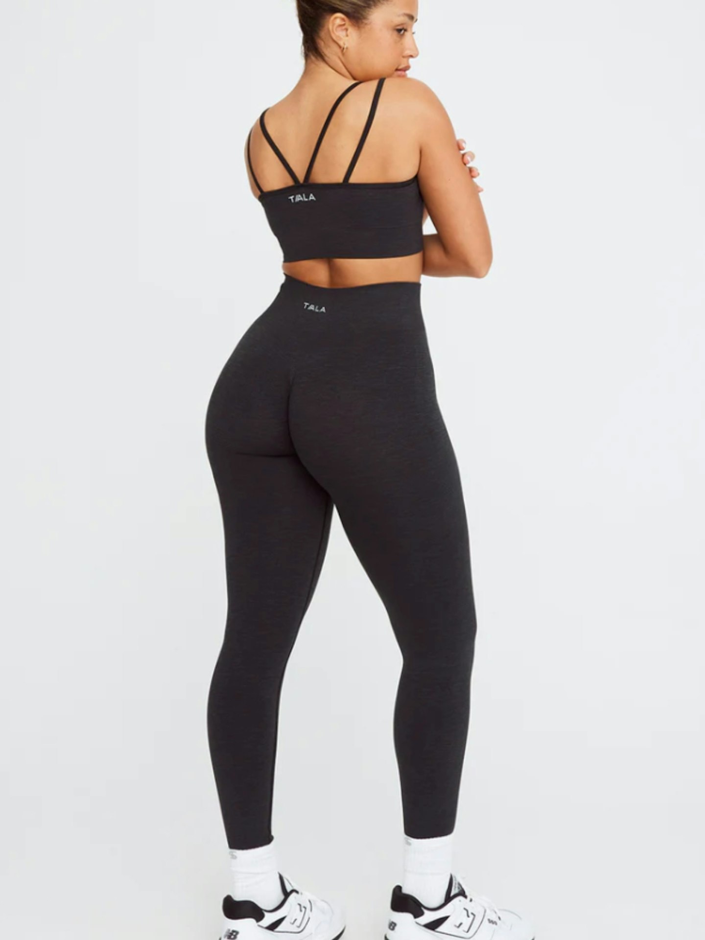 Tall Black Sculpt Luxe High Waisted Gym Ruched Bum Leggings