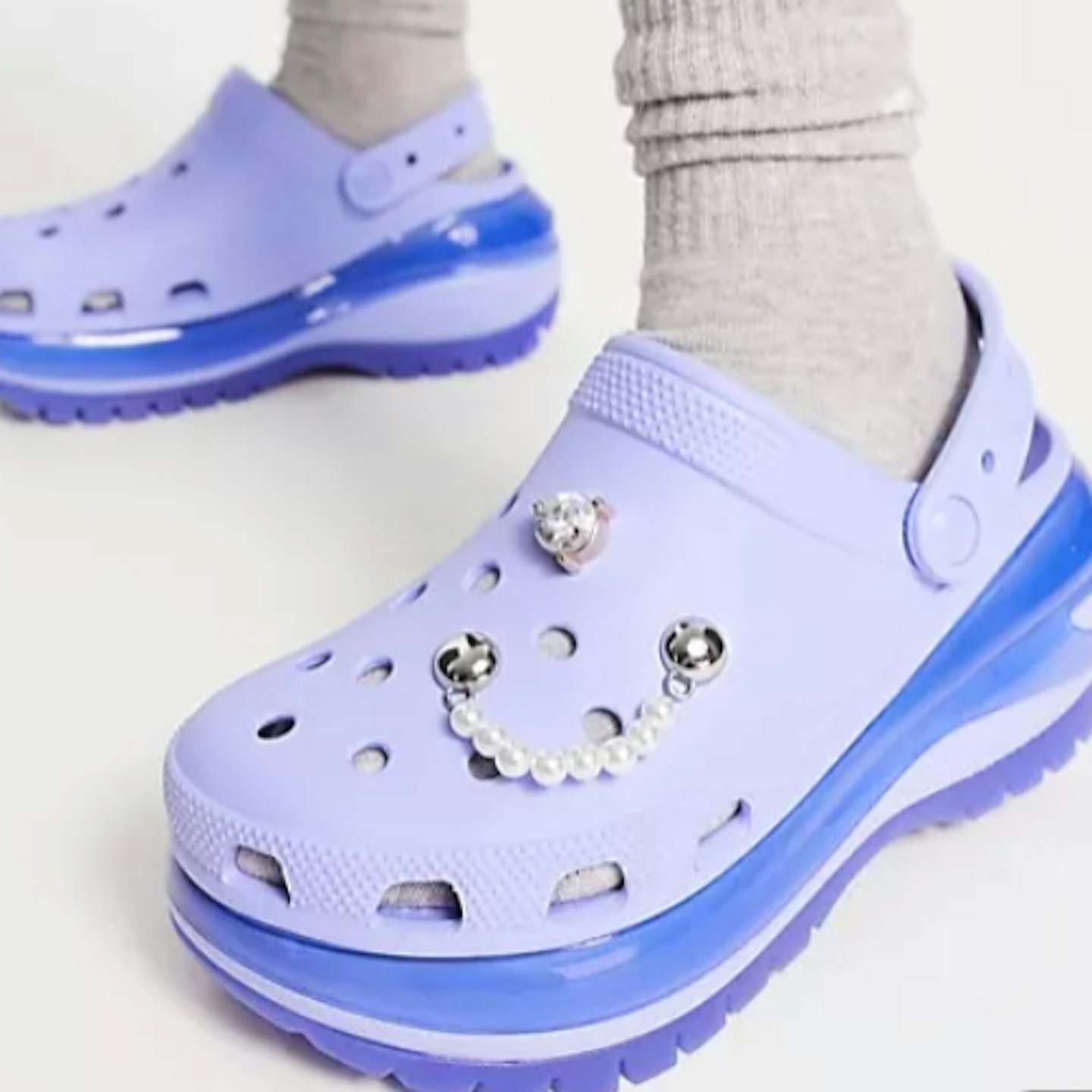 Crocs Mega Crush Clogs in Moon Jelly