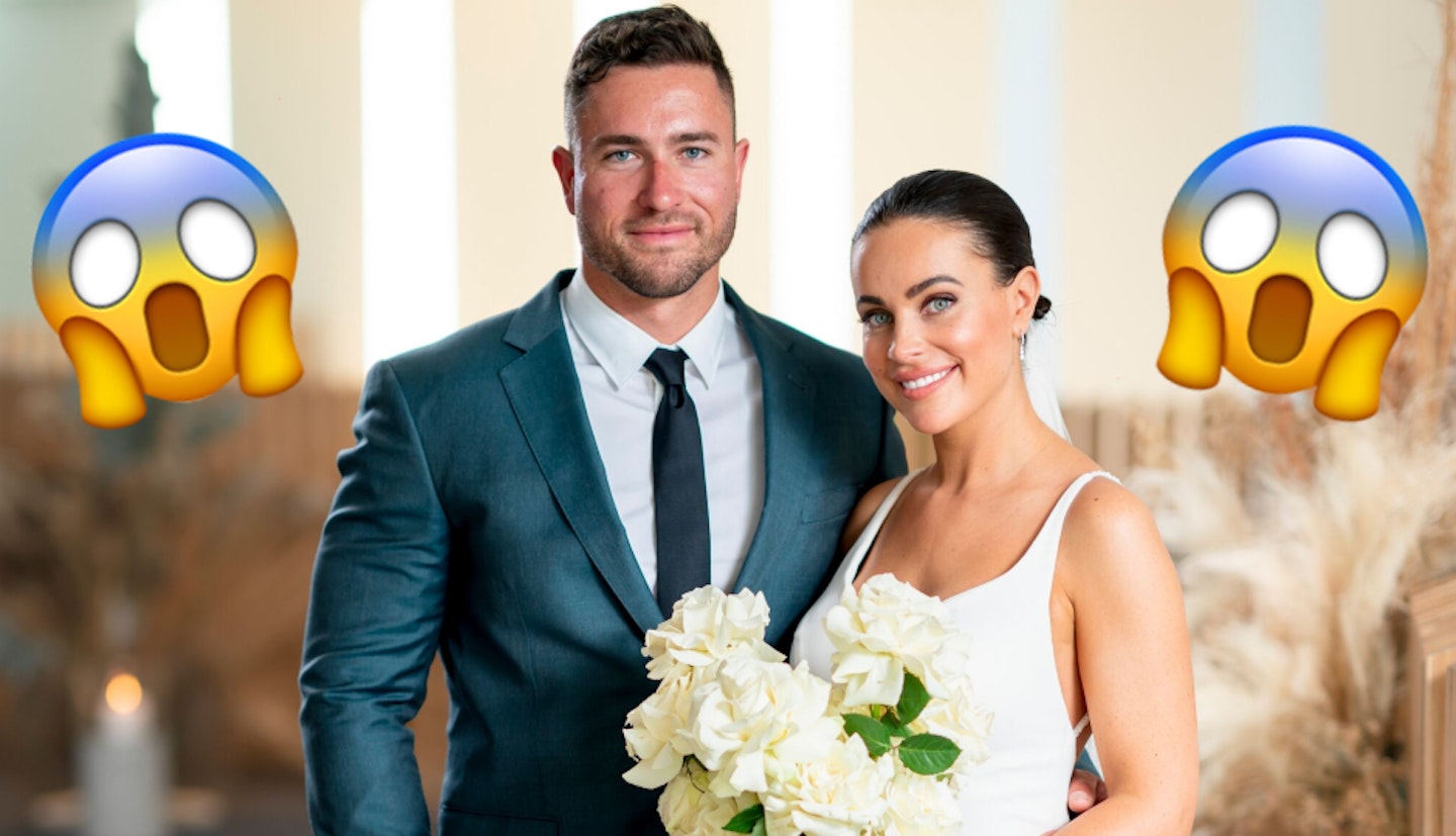 Married At First Sight Australia's Harrison and Bronte on their wedding day