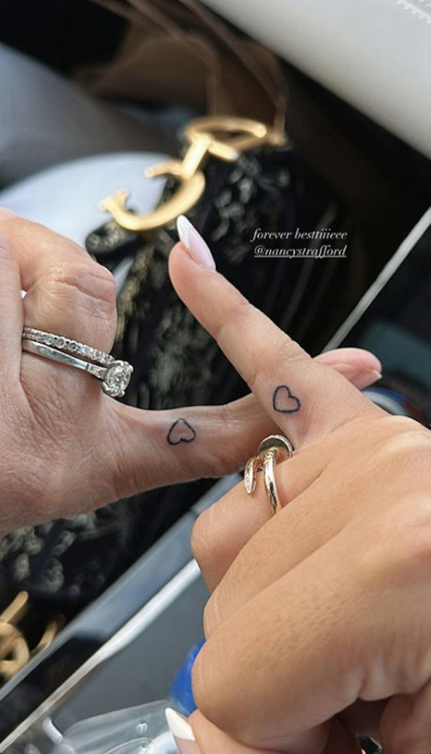 Lucinda Strafford and her mum's matching tattoos