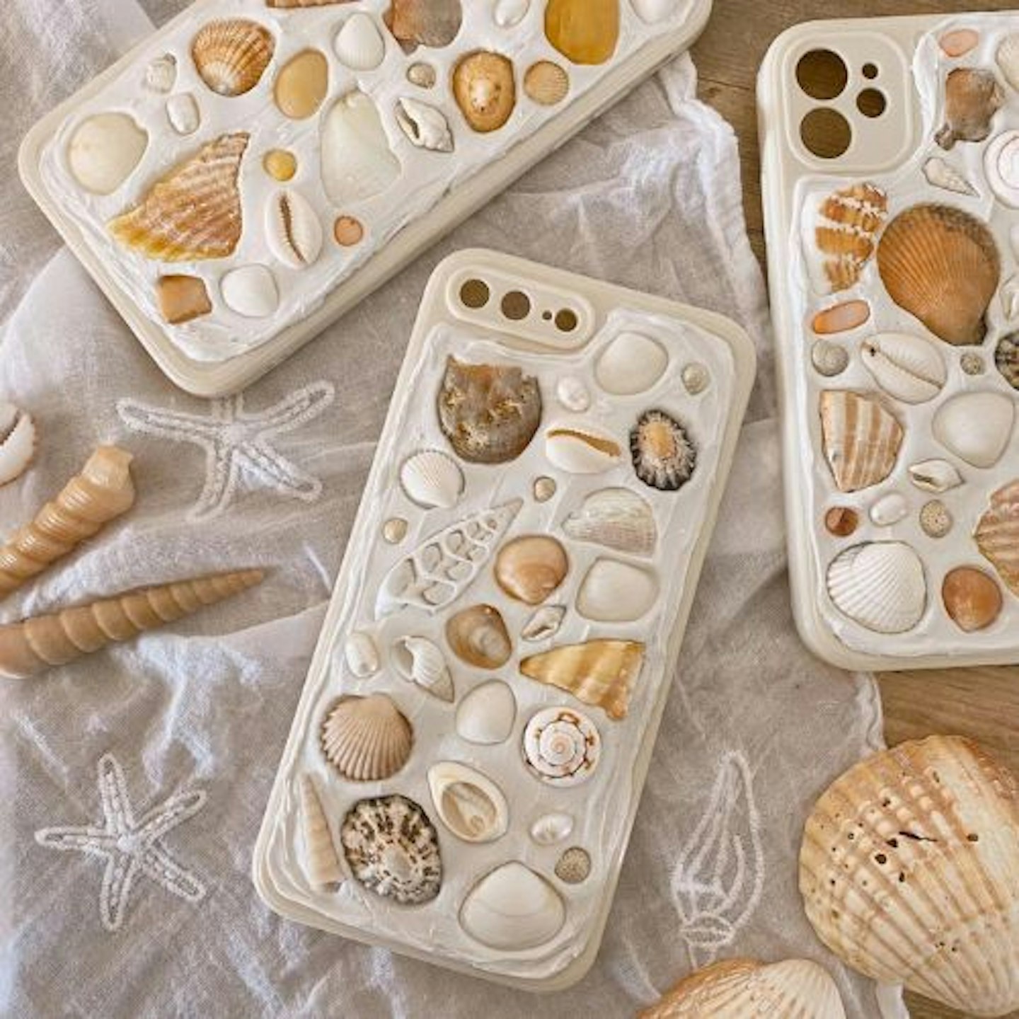 Handmade Seashell Coastal Phone Case