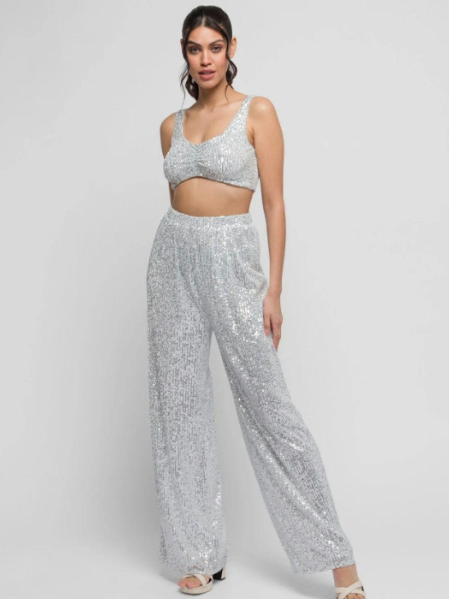 Sali Sequin Set in Silver